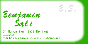 benjamin sali business card